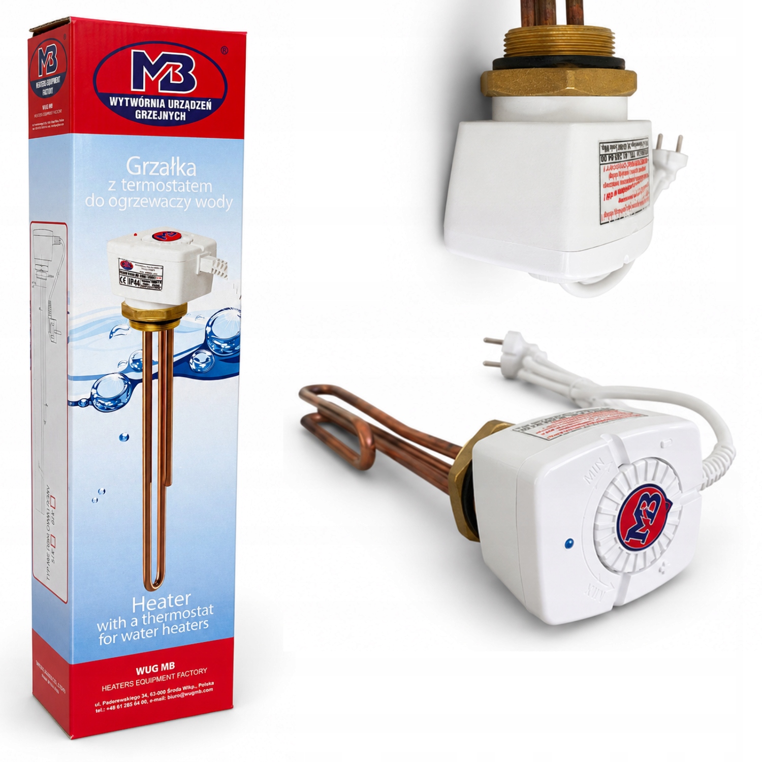 Elektrické vykurovacie teleso WUG MB 3000 OWR1 3000 W 6/4"